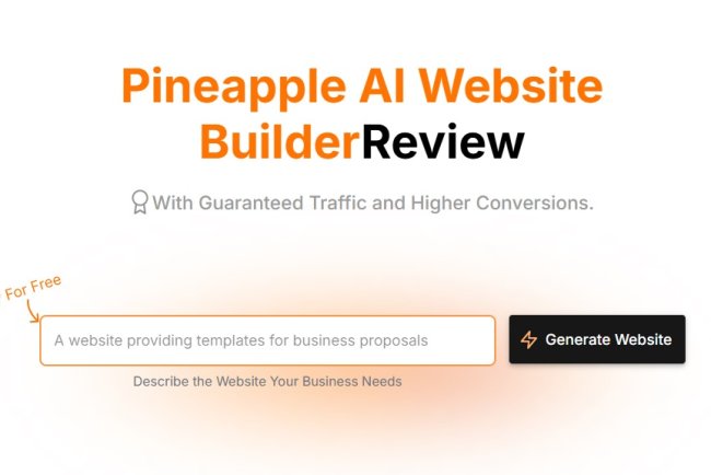Pineapple AI Website Builder Review (Pricing, Alternatives)